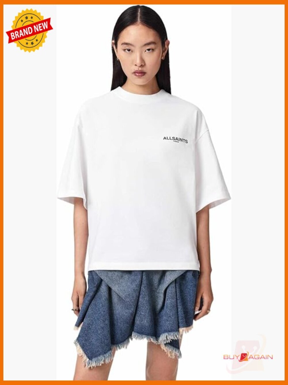 Oversized Cotton Tee Short Sleeve Crew Neck Casual Top